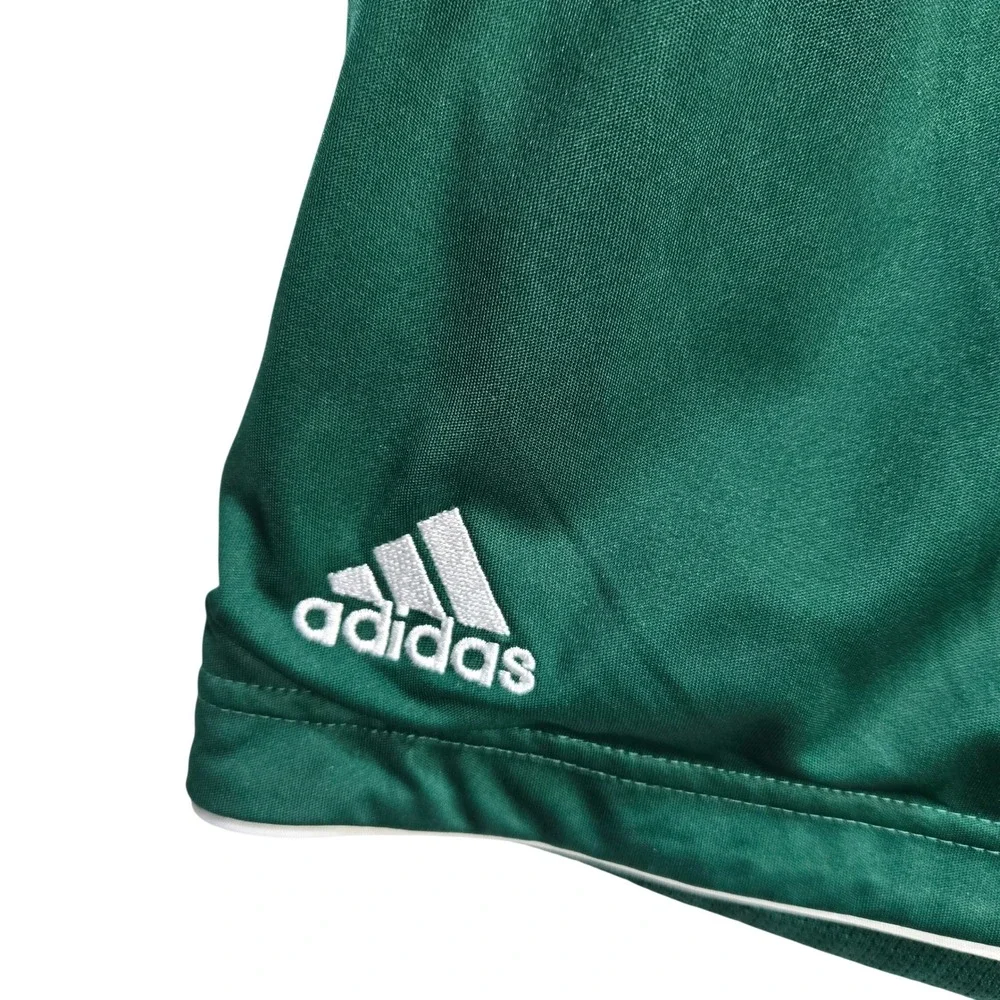 Adidas Athletic Shorts Size Medium Green Performance Mesh Soccer Training #1620